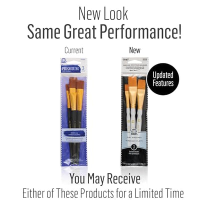 FolkArt Plaid Nylon Brush Set, 50559 Brown (3-Piece)