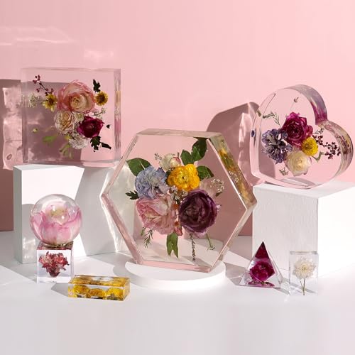 LET'S RESIN Deep Resin Molds, 8Pcs Flower Preservation Silicone Mold Set - color: Resin Mold Set