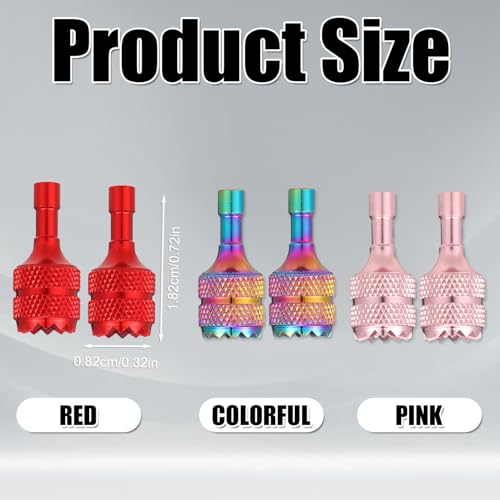 lasuroa 6pcs Drone Controller Sticks, Mini Drone Controller Thumb Sticks Drone Joystick Replacement Compatible with DJI Mini 3 Pro DJI RC Smart Controller Accessories(Dazzling Color Pink Red) - color: Dazzling Color,red,pink