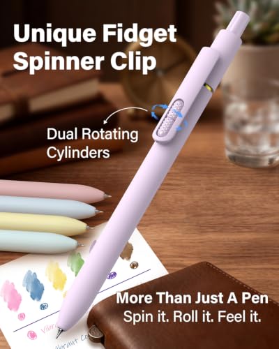 inkipen Blue Ink Fidget Pens, 8 Pcs 0.5mm Fine Point - color: Morandi Blue Ink -8pack