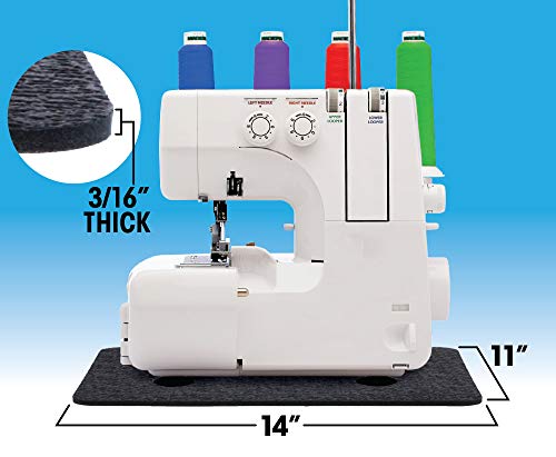 Stay-in-Place Machine Mat - 11" x 14" - Calms Vibration and Dampens Noise - size: Serger Mat - 11" x 14"