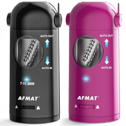 AFMAT Fully Automatic Pencil Sharpener, 2 Pack (Purple and Black)