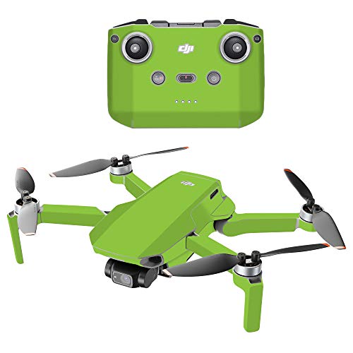 MightySkins Compatible with DJI Mini 2 Portable Drone - Solid Lime Green | Protective, Durable, and Unique Vinyl Decal wrap Cover | Easy to Apply, Remove, and Change Styles | Made in The USA - color: Solid Lime Green