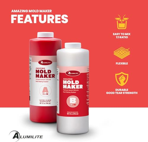 Alumilite Amazing Mold Maker Silicone Rubber 64 Oz, 30-Min Demold - size: 64 oz.