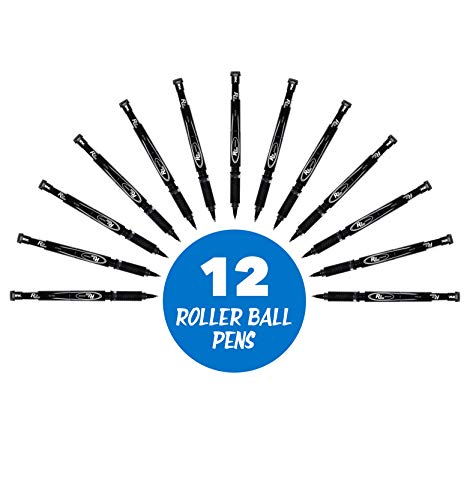Inc. R2 Rollerball Pens - 0.7 mm Medium-Point Pen Set With Comfort Grip for School, Office, Writing, and Journaling, 12 Pack, Black Ink - style: Medium - 0.7 mm