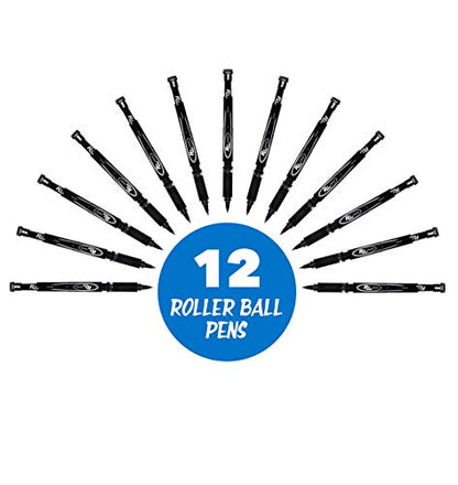 Inc. R2 Rollerball Pens - 0.7 mm Medium-Point Pen Set With Comfort Grip for School, Office, Writing, and Journaling, 12 Pack, Black Ink - style: Medium - 0.7 mm