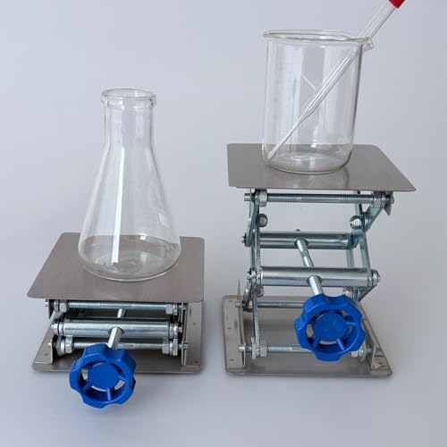 4"x4" Stainless Steel Lab Jack Mini Scissor Lift 6.6lbs Load Capacity