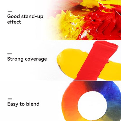 Paul Rubens Oil Paint, 20 Basic Colors*170 ml Large Professional Tubes - color: 20 colors*170ml-B