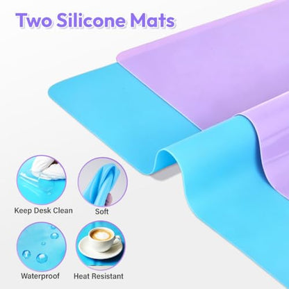 HeyClear Silicone Measuring Cups Kit for Epoxy Resin 250&100ml Mixing Cups - size: 250ML+100ML