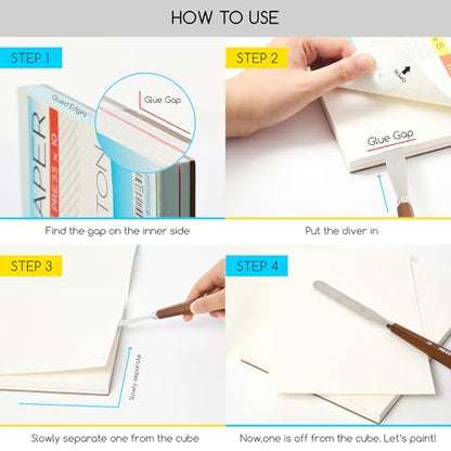 MEEDEN Cotton Watercolor Paper Block: 3 Textures 5" x 7" of 30 Sheets - size: 5×7"