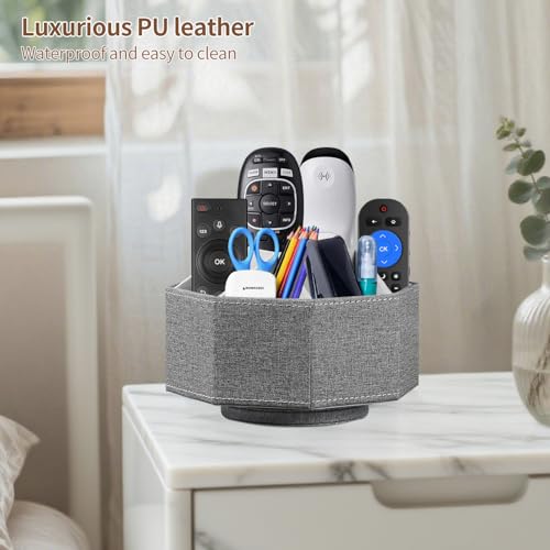 360° Rotation Remote Control Holder,Pen Caddy,Studio Art Supplies Organizer - color: Grey