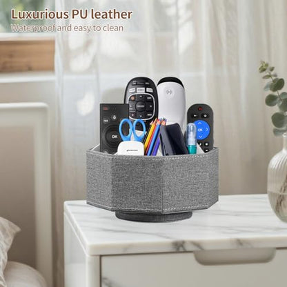 360° Rotation Remote Control Holder,Pen Caddy,Studio Art Supplies Organizer - color: Grey