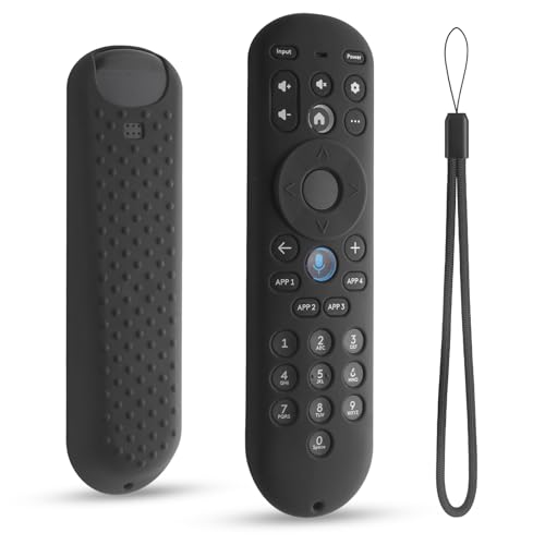 Silicone Cover for Xumo TV Remote Control RC3401/PR1,Anti Slip Sleeve Case for Pioneer Xfinity Spectrum Element Remote with Lanyard (Black) - color: Black
