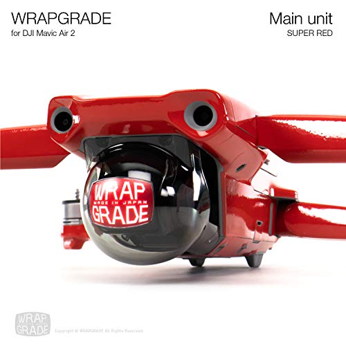 Wrapgrade Main Unit Skin Compatible with DJI Mavic Air 2 (Super RED) - color: Super Red