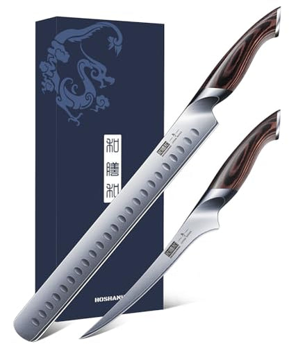 HOSHANHO BBQ Carving Knife Set, Brisket Slicing & Boning Knife for Meat - size: 7"