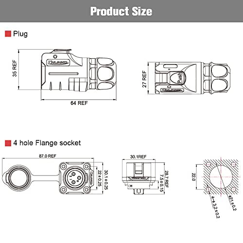 3 Pin Waterproof M20 Industrial Connector 20A 500V - style: 3PIN