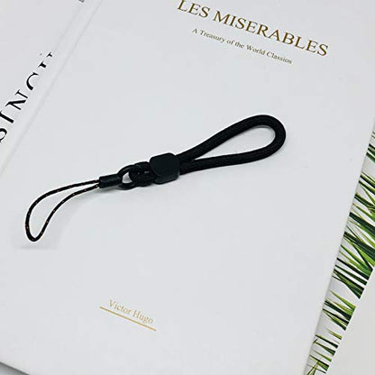 YOUOWO 5Pack Short Rope Small Black Lanyard,Ring Lanyards Finger Strap - color: 5 Black Lanyard Finger