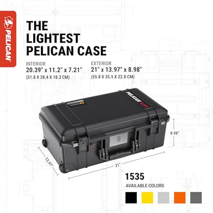 Pelican Air 1535 Case No Foam - Black - color: Black, size: No Foam