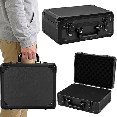 14 Inch Carrying Case with Customizable Pre-Diced Foam - size: 14.1x10x5.9 Inch
