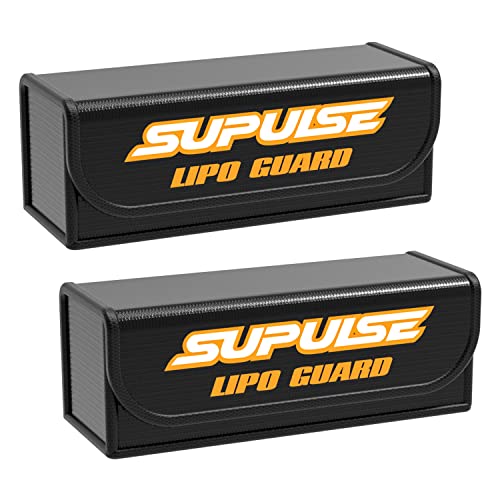 SUPULSE LiPo Battery Bag, 2 Pack, Fireproof & Explosionproof Storage - size: small