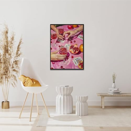 DAZZLEDOTS Pink Diamond Art Kits for Adults, Cherry Drink Diamond Painting - color: DT100