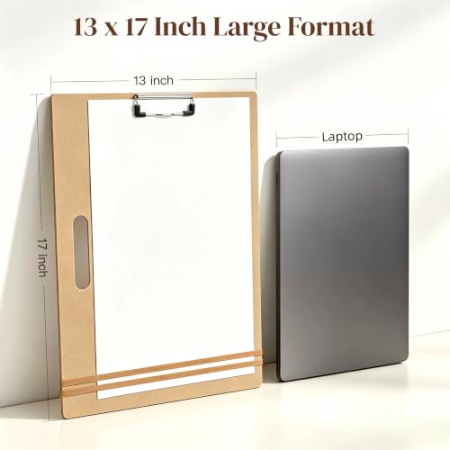 13"x17" Drawing Board with Clip, Rubber Bands and Carry Handle - size: 13"x17", 1 Pack