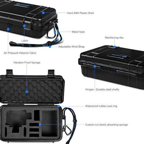 Lekufee Travel Waterproof Hard Case for DJI Osmo Action 6/5 Pro/4/3 Camera & Accessories(Bag&Case Only)
