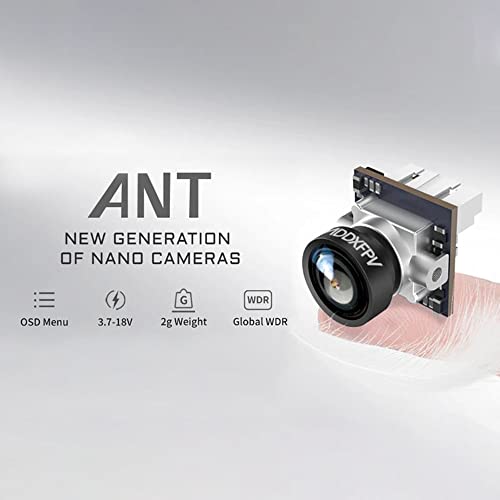 SoloGood Caddx Ant FPV Camera 1200TVL Global WDR OSD 1.8mm Ultra Light Nano FPV Camera 16:9 NTSC PAL for RC FPV Cinewhoop Tinywhoop Drone - color: Silver 16:9