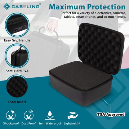 caseling 11x9x5.5 Hard Case with 3-Layer Customizable Pick-and-Pluck Foam - size: 11" x 9" x 5.5"