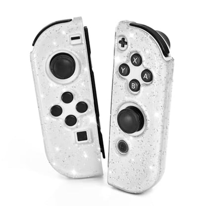 DLseego Glitter Protective Case for Switch Joy Con Controllers, Handheld Soft Silicone TPU Protective Cover Replacement Shell Case Suitable for Switch & Switch OLED Model Joy Cons - Clear - color: Clear