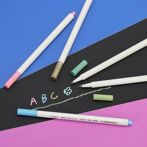 PATIKIL 10 Colors Metallic Marker Pens Watercolor Metallic Brush Pen