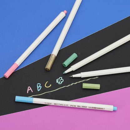 PATIKIL 10 Colors Metallic Marker Pens Watercolor Metallic Brush Pen