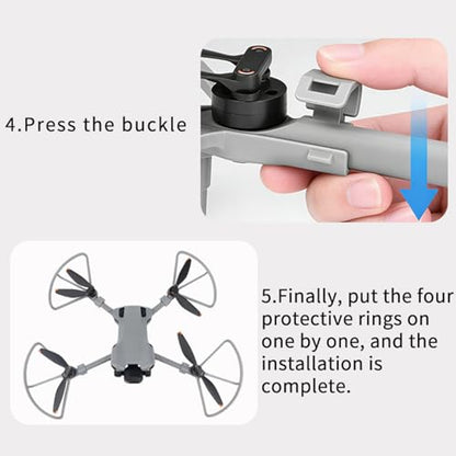 Mini 5 Pro Propeller Guards, 4Pcs Quick Release Propeller Blades Protector Anti-collision Paddle Bumper Rings for DJI Mini 5 Pro Drone Accessories