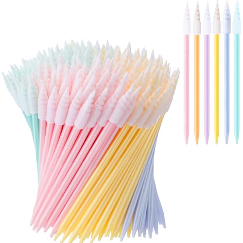 Chinco 200 Pcs Cleaning Swabs 2.56'' Sponge Tip Swabs Sticks Pastel Color - color: Pastel Color