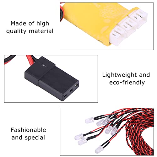 8 LED RC Light Kit, RC Flashing Lighting System, Simulation Flash Lamp for 1/10 RC Airplane Helicopter (4-6V)