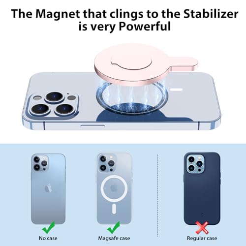 Magnetic Phone Clamp for DJI, Adapter Mount Clip for DJI Gimbal Accessory - color: Pink