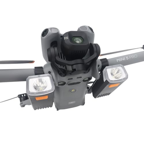 Mini5 Pro Drone Searchlights Night Light for DJI Mini 5 Pro Rechargeable Dual Light Multiple Modes Strobe Night Flight Light High Brightness LED Illumination Spotlight