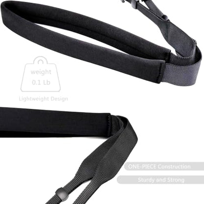 Camera Neck Strap Thin,Binocular Strap with Neoprene Padding,Camera Lanyard,Digital Mirrorless Camera Strap for Photographers,Washable,Black,58 Inch