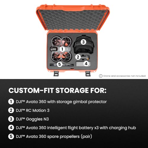NANUK 930 DJI™ Avata 360 - Waterproof Hard Case with Drone Foam Insert - color: Orange