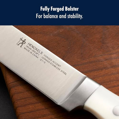 HENCKELS Forged Accent Razor-Sharp 2-pc Carving Knife Set, White Handle, German Engineered Informed by 100+ Years of Mastery - color: White