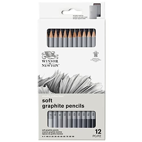 Winsor & Newton Studio Collection, Graphite Pencils, Set of 12 - style: 12 Graphite Pencils