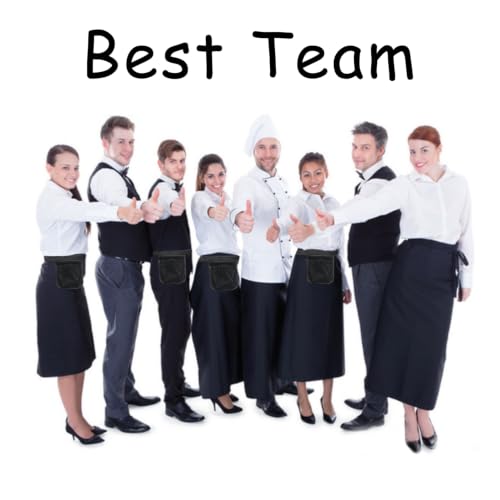 Server Apron, 9.84x7.32Inch Restaurant Waitress Accessories Bag - color: Black-upgraded