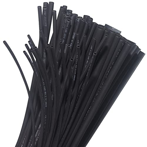 100 FT Diameter 1 2 3 4 5 6 8 10 mm 2:1 Single Wall Non-Adhesive Heat Shrink Tubings Assortment Black - size: 2:1(100 FT), style: heat shrink tubing