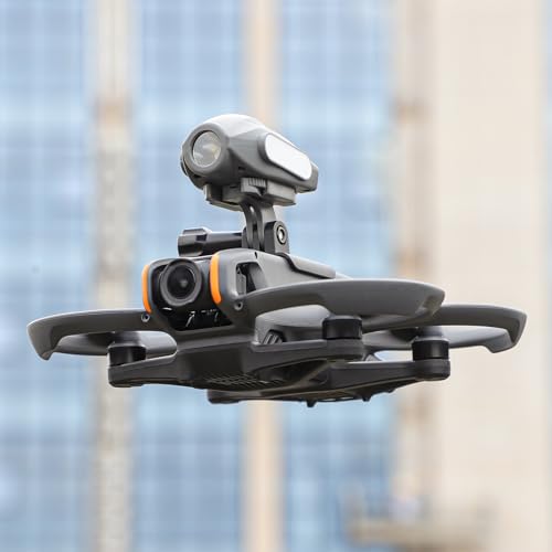 Searchlights Strobe Light with Drone Mount for DJI Avata 2 Spotlight Floodlight Bracket Support to Mount Night Flight Light to Drone with Action Camera Adapter for Insta360 GO 3S / GO3 - color: Searchlight+ Mounting bracket