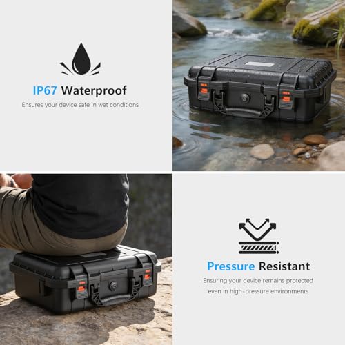 FPVtosky Hard Case for DJI Avata 360, Goggles N3, RC Motion 3, RC 2/FPV Remote Controller 3, Charging Manager, Support Up to 4 Batteries [CASE ONLY]