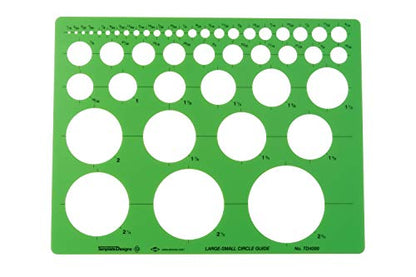 Alvin, Circle Guide Template, 46 Circles, 8.625 inches x 11.125 inches x .030 inches - style: 46 Circle Guide Template