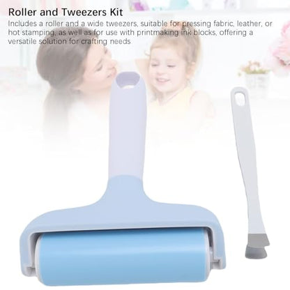 Pssopp Brayer Roller Printmaking Brayers Rubber Roller Brayer Rollers Hard Rubber,Rubber Roller Brayer for Printmaking Ink Wallpapers Stamping Gluing (Light Blue) - color: Light Blue