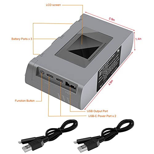 LCD Two-Way Battery Charger Hub for DJI Mini 4K,2,2 SE Drone