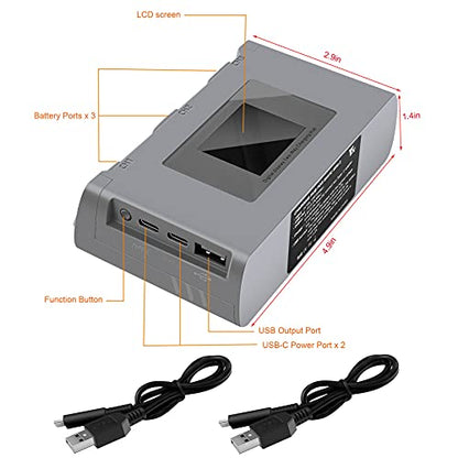 LCD Two-Way Battery Charger Hub for DJI Mini 4K,2,2 SE Drone