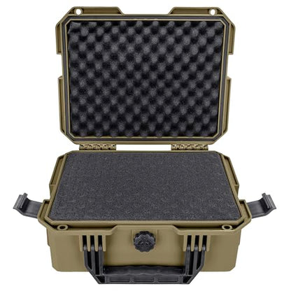 Eylar 13.8" Intact Series Compact Hard Camera Case, Lightweight and Durable Stacker Design with Foam - color: Dark Earth